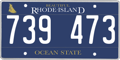 RI license plate 739473