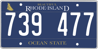 RI license plate 739477