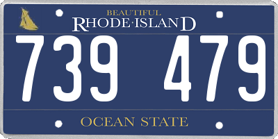 RI license plate 739479