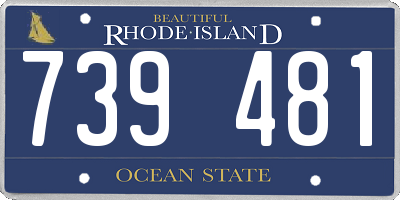 RI license plate 739481