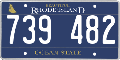 RI license plate 739482