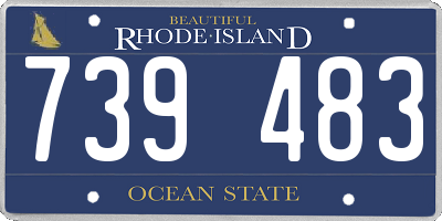 RI license plate 739483