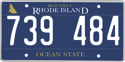 RI license plate 739484