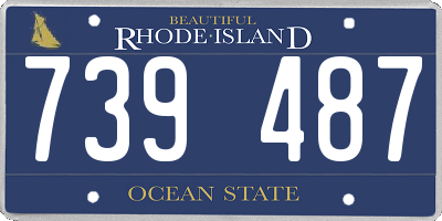 RI license plate 739487