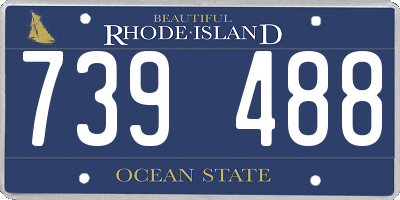RI license plate 739488