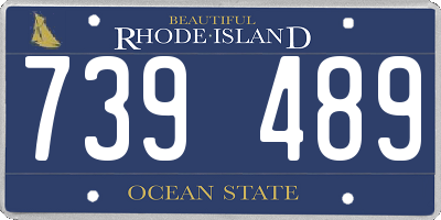 RI license plate 739489