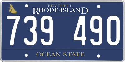 RI license plate 739490
