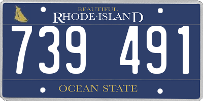 RI license plate 739491
