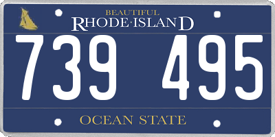 RI license plate 739495