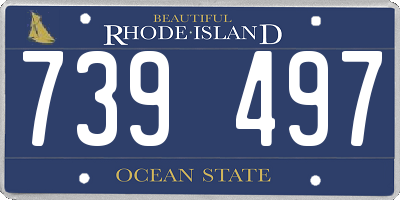 RI license plate 739497