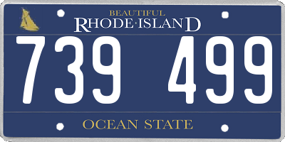 RI license plate 739499