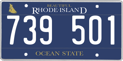 RI license plate 739501