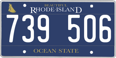 RI license plate 739506