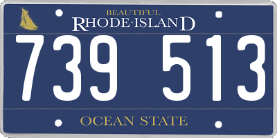 RI license plate 739513