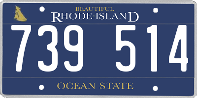RI license plate 739514