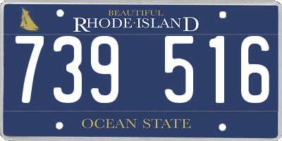 RI license plate 739516