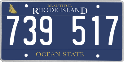 RI license plate 739517