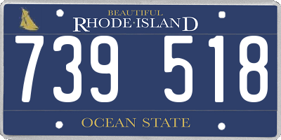 RI license plate 739518