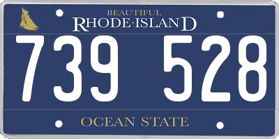 RI license plate 739528