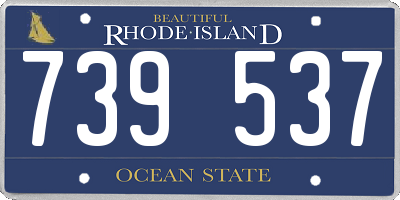 RI license plate 739537
