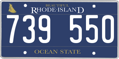 RI license plate 739550