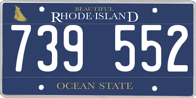 RI license plate 739552