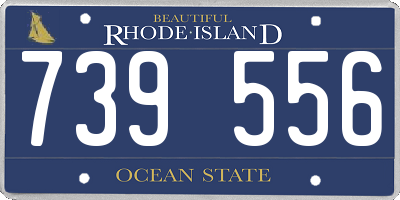 RI license plate 739556