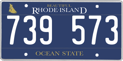 RI license plate 739573