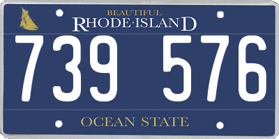 RI license plate 739576