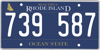 RI license plate 739587
