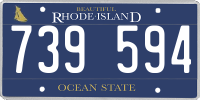 RI license plate 739594