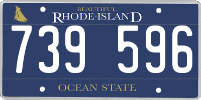 RI license plate 739596