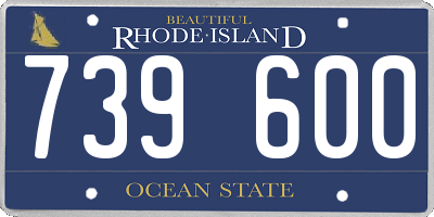 RI license plate 739600