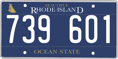 RI license plate 739601