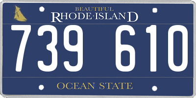 RI license plate 739610