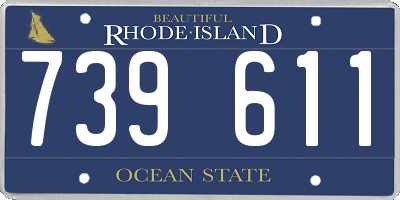 RI license plate 739611