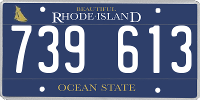 RI license plate 739613