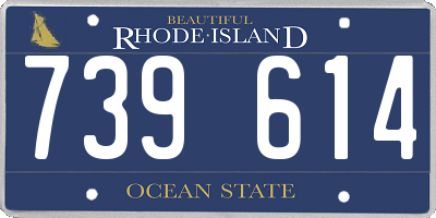 RI license plate 739614