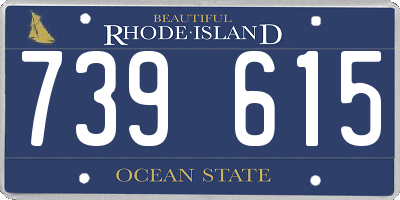 RI license plate 739615