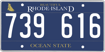 RI license plate 739616