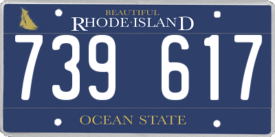 RI license plate 739617