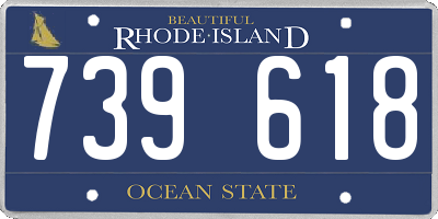 RI license plate 739618