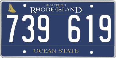 RI license plate 739619