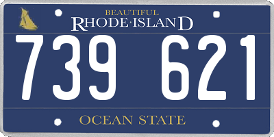 RI license plate 739621
