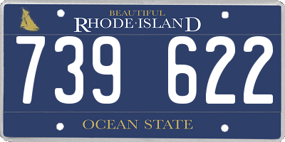 RI license plate 739622