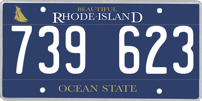 RI license plate 739623
