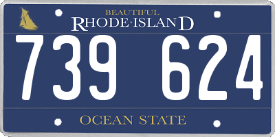 RI license plate 739624