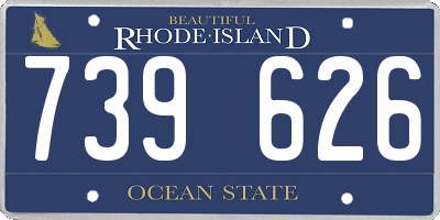 RI license plate 739626