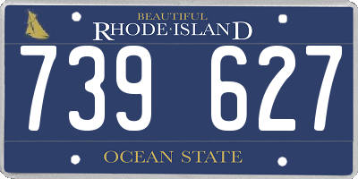 RI license plate 739627
