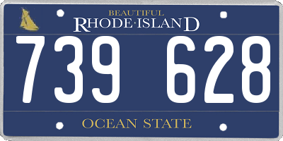 RI license plate 739628